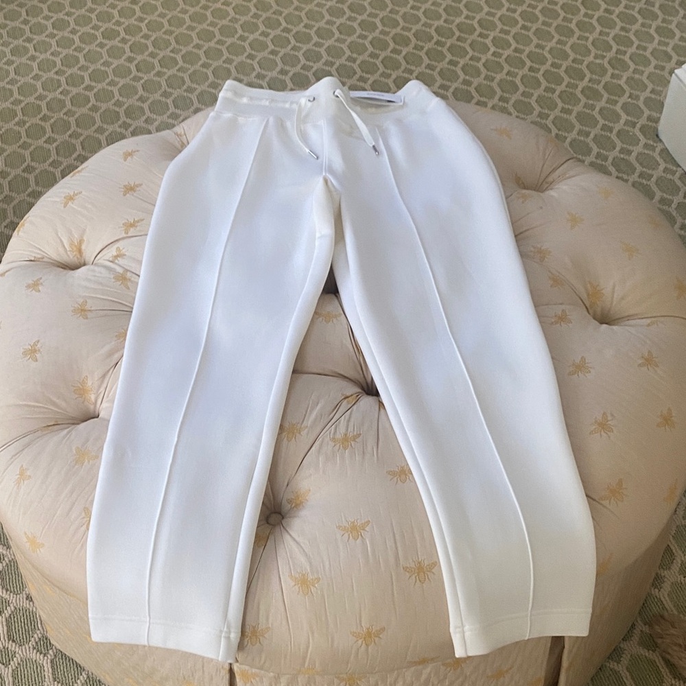 SPANX White Track Pants Air Essential tapered